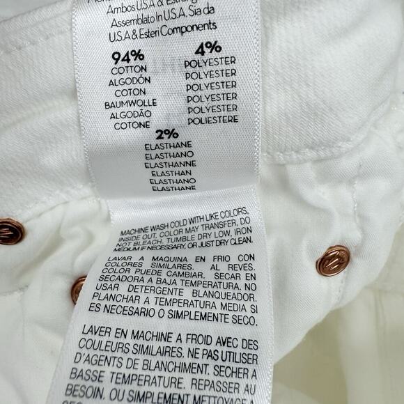 Mother Jeans 25 High Waisted Looker Ankle Fray White Fairest Of Them All Skinny - Picture 13 of 16